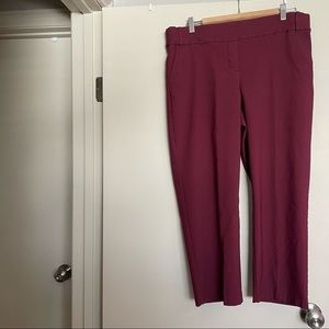 Penningtons - Stretch - Dress Pants/Crops - Size 18 Petite - Burgandy